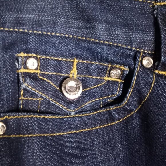 Premium Denim Jeans Women's Size 12 Lydia Bootcut Dark Wash Y2k - Picture 7 of 9